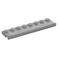 Plate Special 2 × 8 with Door Rail Light Bluish Gray