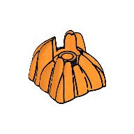 Rock 2 × 2 with Centre Stud in Orange