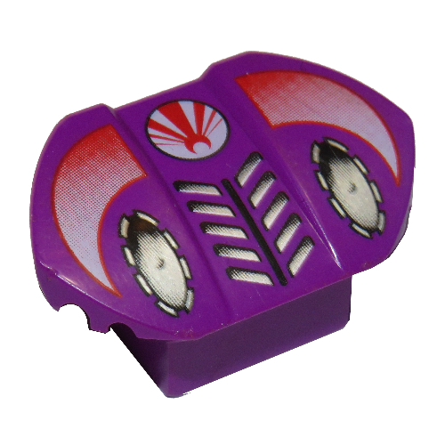 Brick Curved 2 × 2 × 1 with Wings and Warrior Print Lila