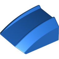 Brick Curved 2 × 2 with Lip, No Studs Blue