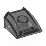 Brick Curved 2 × 2 with Lip, No Studs Trans-Black