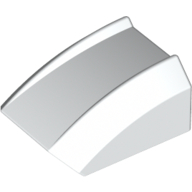 Brick Curved 2 × 2 with Lip, No Studs White