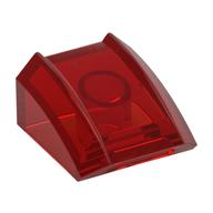 Brick Curved 2 × 2 with Lip, No Studs Trans-Red