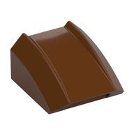 Brick Curved 2 × 2 with Lip, No Studs Rotbraun