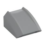 Brick Curved 2 × 2 with Lip, No Studs Light Bluish Gray