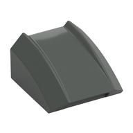 Brick Curved 2 × 2 with Lip, No Studs Dark Gray