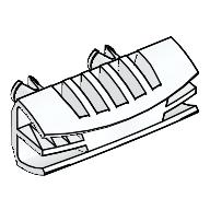 Grille 1 × 4 [Two Pins] Weiß