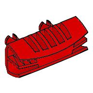 Grille 1 × 4 [Two Pins] Rot
