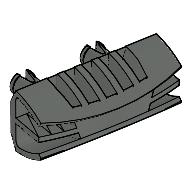 Grille 1 × 4 [Two Pins] Dunkelgrau