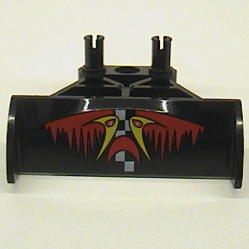 Spoiler 3 × 4 × 6 with Red and Yellow Jack Stone Print Black