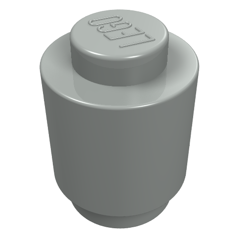 Brick Round 1 × 1 Solid Stud Light Gray