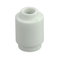 Brick Round 1 × 1 Open Stud Glow in Dark White