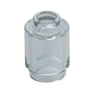 Brick Round 1 × 1 Open Stud Opal Trans-Clear