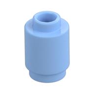 Brick Round 1 × 1 Open Stud Bright Light Blue