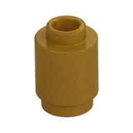 Brick Round 1 × 1 Open Stud Pearl Gold