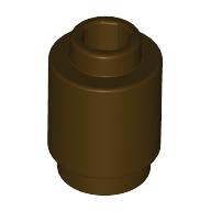 Brick Round 1 × 1 Open Stud Dark Brown