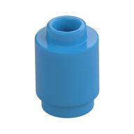 Brick Round 1 × 1 Open Stud Dark Azure