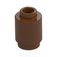 Brick Round 1 × 1 Open Stud Reddish Brown