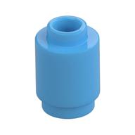 Brick Round 1 × 1 Open Stud Medium Blue