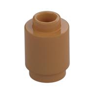 Brick Round 1 × 1 Open Stud Medium Nougat
