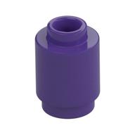 Brick Round 1 × 1 Open Stud Dark Purple