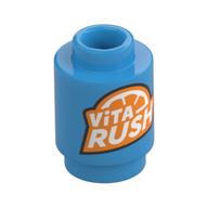 Brick Round 1 × 1 with 'VITA RUSH' Logo print in Dunkelazur