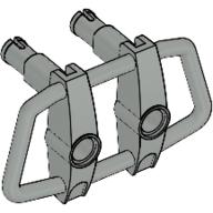 Grille 6 × 4 × 3 [2 Pins & 2 Pin Holes] Light Gray