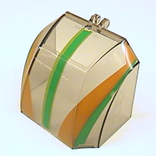 Windscreen 4 × 6 × 4 Canopy with Hinge with Green/Orange Stripes Print Trans-Brown
