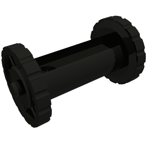 String Reel 1 × 4 × 2 Drum with Friction Spokes Schwarz