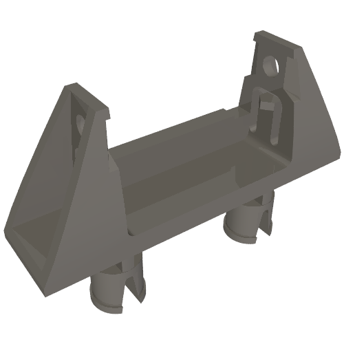 String Reel 1 × 4 × 2 Holder with 2 Technic Pins Dunkelblaugrau