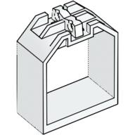 Container / Box, Open Ended 2 × 4 × 4 with 1 Hinge Finger Each End White