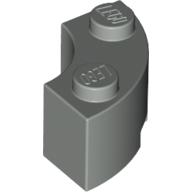 Brick Round Corner 2 × 2 Macaroni with Stud Notch Hellgrau