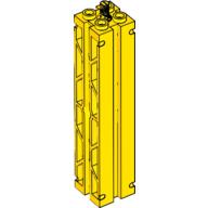 Support 2 × 2 × 8 with Grooves, Two Sided Lattice and Top Peg Yellow