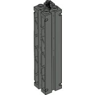 Support 2 × 2 × 8 with Grooves, Two Sided Lattice and Top Peg Dark Gray