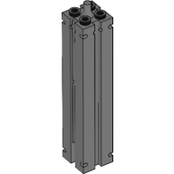 Support 2 × 2 × 8 with Grooves, Smooth On All Sides, Top Peg Dark Bluish Gray