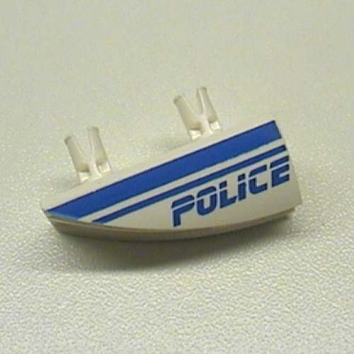 Fairing 1 × 4 Side Flaring Intake with Two Pins and Police Blue Line Print Left Weiß