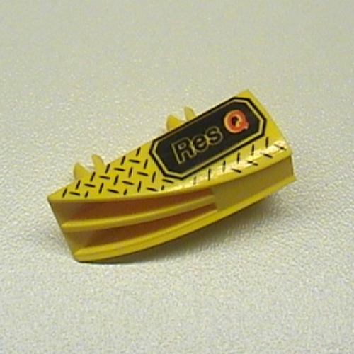 Fairing 1 × 4 Side Flaring Intake with Two Pins and Res-Q Print Left Yellow