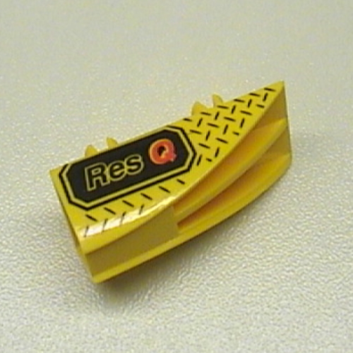 Fairing 1 × 4 Side Flaring Intake with Two Pins and Res-Q Print Right Yellow
