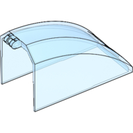 Windscreen 8 × 4 × 5 Curved with 2 Fingers Trans-Medium Blue