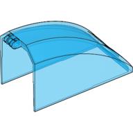 Windscreen 8 × 4 × 5 Curved with 2 Fingers Trans-Dark Blue