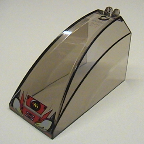 Windscreen 8 × 4 × 5 Curved with 2 Fingers with Headlight and Fire print Trans-Brown
