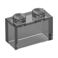 Brick 1 × 2 without Bottom Tube Trans-Black