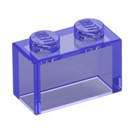 Brick 1 × 2 without Bottom Tube Trans-Purple
