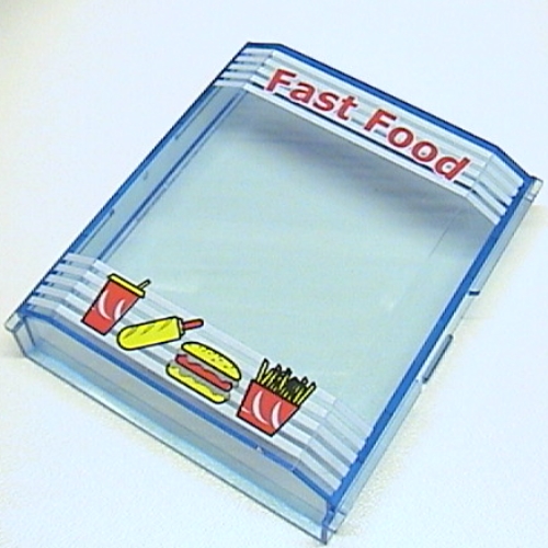 Panel 2 × 8 × 8 with Fast Food Print [4655] Trans-Medium Blue