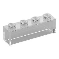Brick 1 × 4 without Bottom Tubes Transparent