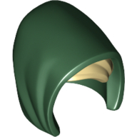 Hair and Hood, Tan Hair Print Dark Green