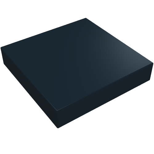 Fliese 2 × 2 ohne Rille Schwarz