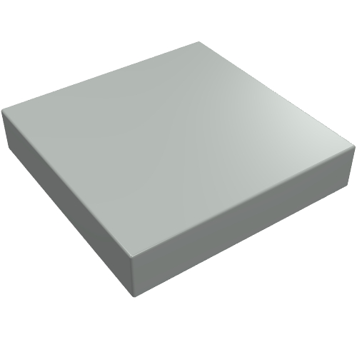 Fliese 2 × 2 ohne Rille Hellgrau