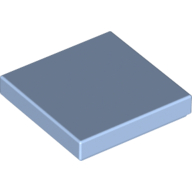Fliese 2 × 2 mit Rille Leuchtendes Hellblau
