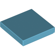 Tile 2 × 2 with Groove Medium Azure